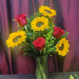 Sunflowers In Love Bouquet