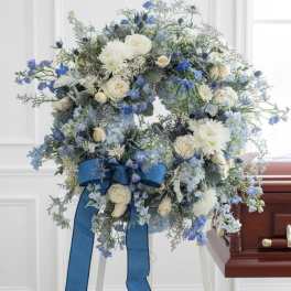 Indigo Cotton Memorial Wreath
