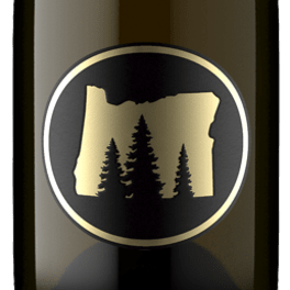 Black candle with a gold state-and-trees emblem