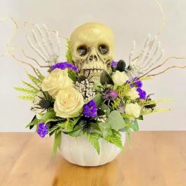 Spooktacular Skull Pumpkin