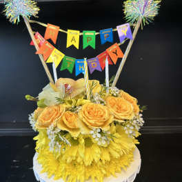 Birthday wishes yellow