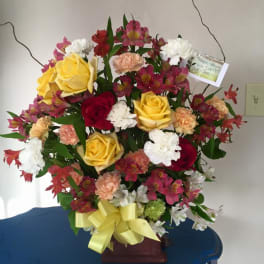 Rose and Carnation Basket