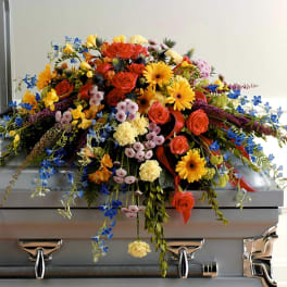 Colorful Memories Casket Spray