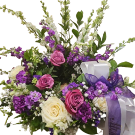 Lavender Remembrance Urn Wreath