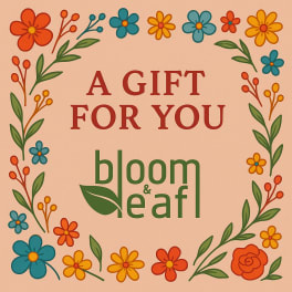 Floral graphic with colorful flowers framing the words "A GIFT FOR YOU"