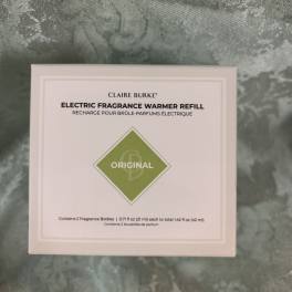 Box of Claire Burke electric fragrance warmer refill