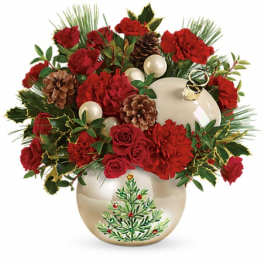 Teleflora's Classic Pearl Ornament Bouquet