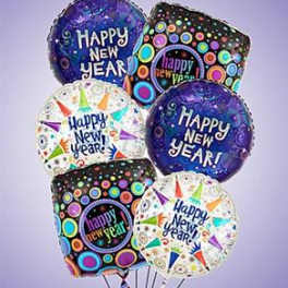 Air Arrangement Happy New Year Mylar Balloons