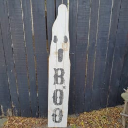 Tall "Boo" Ghost Porch Sign