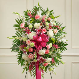 Deepest Sympathies Pastel Standing Spray