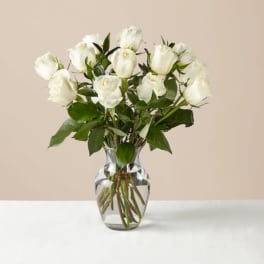 Moonlight White Rose Bouquet