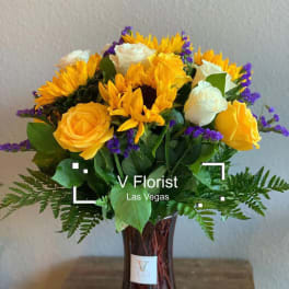 Cheerful Sunflower Arrangement
