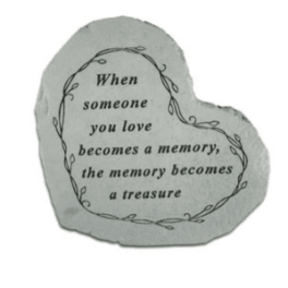 When Someone You Love... Small Heart Memorial Stone