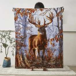 Whitetail Buck Plush Throw