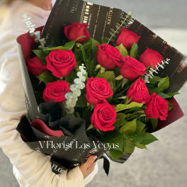 Deluxe Red rose Wrapped Bouquet