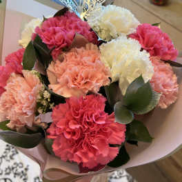 Pink Love Carnation Wrap (No Vase)