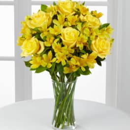 Citrus Burst Bouquet with Vase