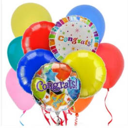 Congratulations Mylar Balloon Bunch- Assorted