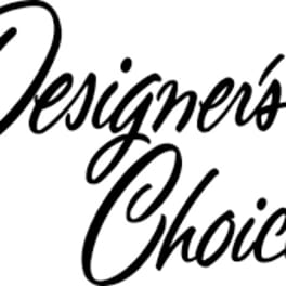 Black script text reading "Designer’s Choice" on a white background