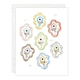 "Flower Squiggles" Seedlings greeting card