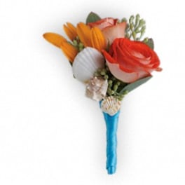 Accent on Sunset Magic Boutonniere