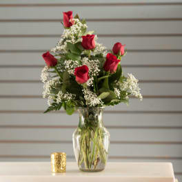 6 rose vase