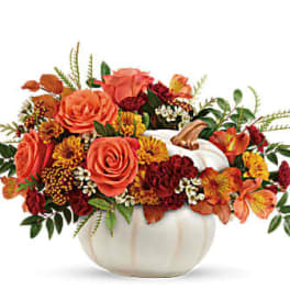 Enchanted Harvest Bouquet (white pumpkin)