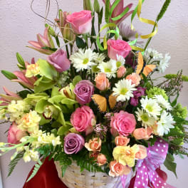 Fabulous Flora Basket by Forever Flowers