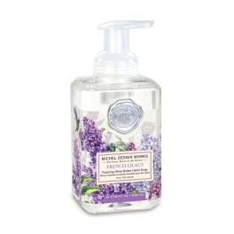Clear pump bottle of French lilac foaming hand soap
