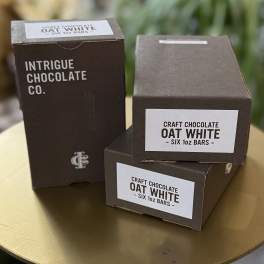 Intrigue Chocolate Co. Oat Milk White Chocolate Sampler Box