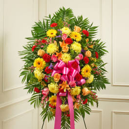 Deepest Sympathies Bright Standing Spray