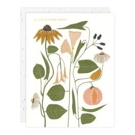 Floral "Love Note" Seedlings greeting card
