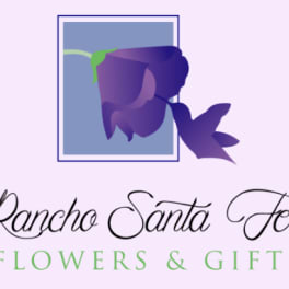 Rancho Santa Fe Flowers & Gifts logo with a purple flower icon