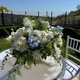Blue & White Serenity Pedestal