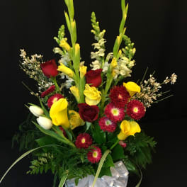 Mixed Bouquet with 3 Roses