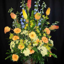 Spring Basket Spray for Funerals and Memorials