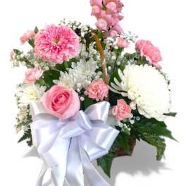 Pink & White Delightful Basket