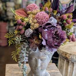 Viola Noir- Faux Botananical Arrangement