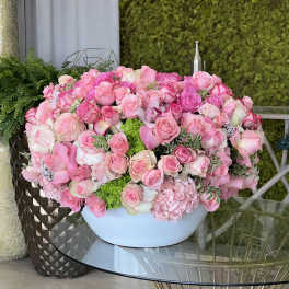 Esperance Pink Rose and Calla Lily Arrangement