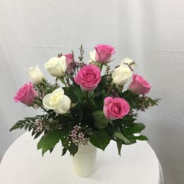 Pleasantly Pink Rose Bouquet