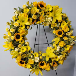 Yellow Tribute Wreath