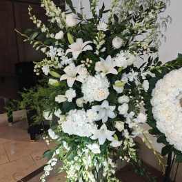 Spray of All White Flowers