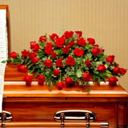 Red Rose Casket Spray