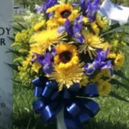BLUE AND GOLD TRIBUTE ARRANGEMENT [TT-ANC71]