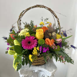 Easter Flower Basket by Westford Florist Art by Veny