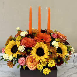 Oblong centerpiece for fall