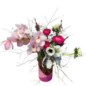 Valentine orchids bouquet