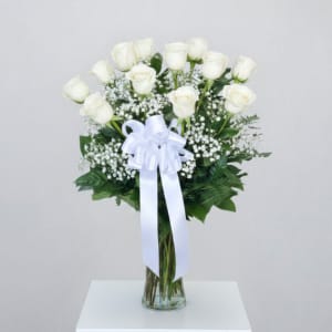 Long Stem White Roses