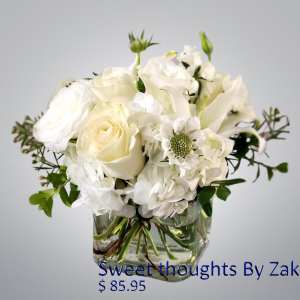 White Rose, White Hydrangeas, and Lilie