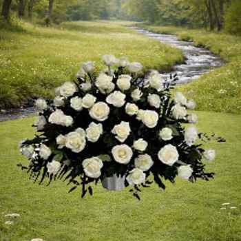 K650 Pure Reflections White Rose End Basaket